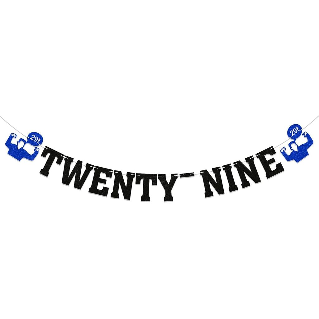 Twenty-Nine Banner - New Girl 29th Birthday Party Decorative, Im 29 Folks, Whats Up? ของตกแต่งงานเลี