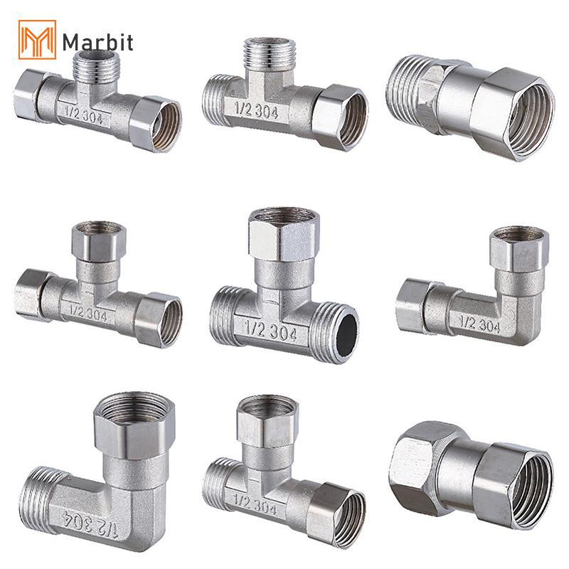 Marbit สแตนเลส T อะแดปเตอร์ G1/ 2" T-Valve Diverter วาล์วสามทางอุปกรณ์สําหรับ Bath Bidet er ฝักบัว n