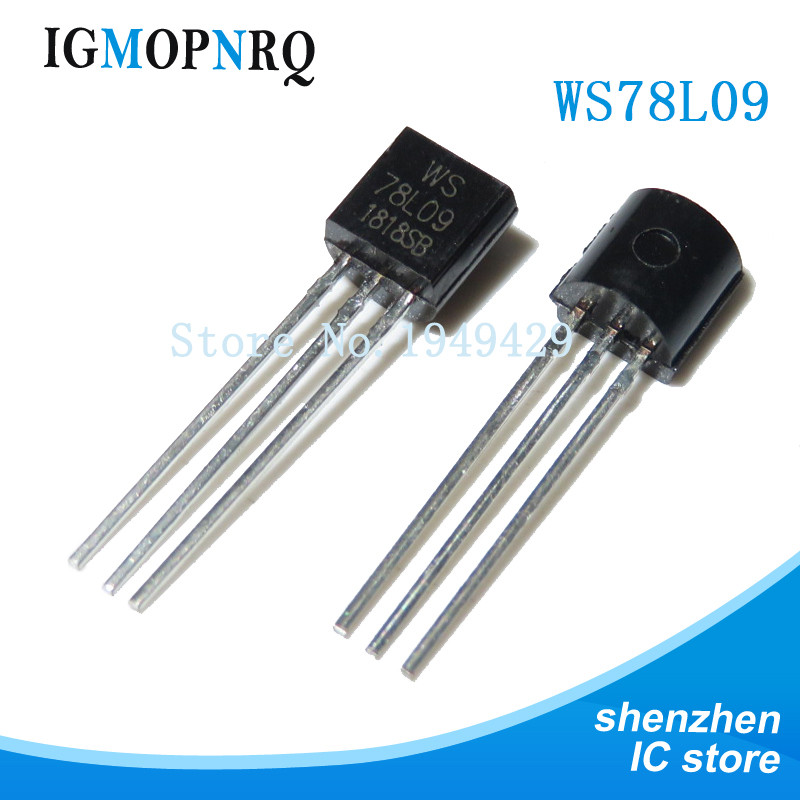 50PCS 78L09 TO-92 WS78L09 TO92 ทรานซิสเตอร์ใหม่