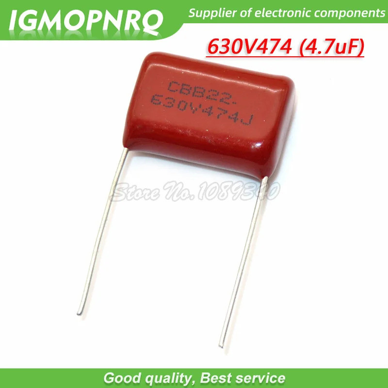 10PCS 630V474J 0.47UF 470NF Pitch 20MM 630V 474 CBB 630V474J-P20 ตัวเก็บประจุฟิล์มโพรพิลีน