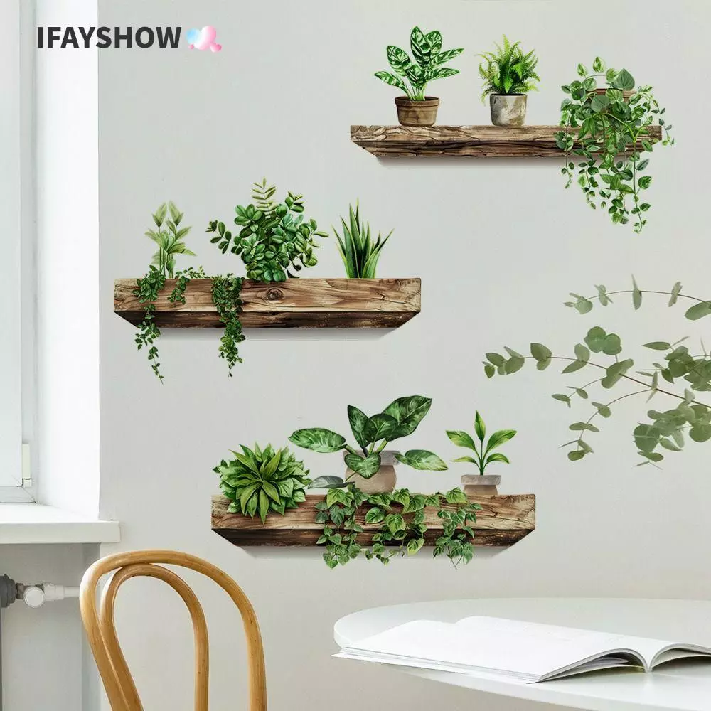 IFAYSHOW สติ๊กเกอร์ติดผนัง, จิตรกรรมฝาผนังแบบมีกาวในตัวที่สร้างสรรค์, ศิลปะติดผนังแบบถอดได้ตกแต่งบ้าน