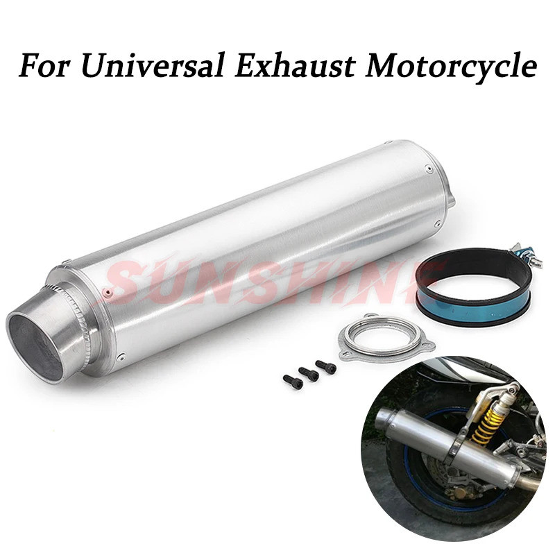 รถจักรยานยนต์ท่อไอเสีย Universal Pitbike Muffler Motorcross ดัดแปลงสแตนเลส WRS ท่อสําหรับ CB400 CB50
