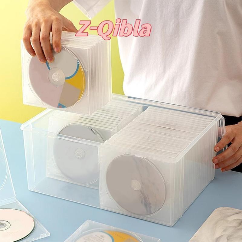 [Z-Qibla-t] กล่องเก็บซีดีโปร่งใสและกันฝุ่น Home DVD Storage Disc CD อัลบั้มการ์ตูนจัดระเบียบกล่องเก็บของชั้นวางพร้อมฝาครอบ Snap