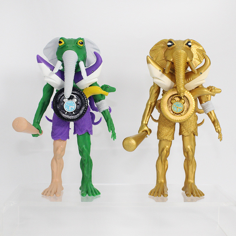 สินค้าใหม่ Mountain Sea Fusion Monster Elephant Double-Headed Shark Wooden Stick Man Stitching Monst