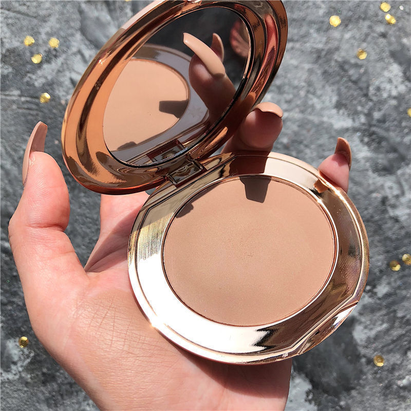 แผ่นคอนทัวร์ Shadow Nose Shadow Shadow Silhouette All-in-One Plate Powder Grey Brown Matte Three-in-