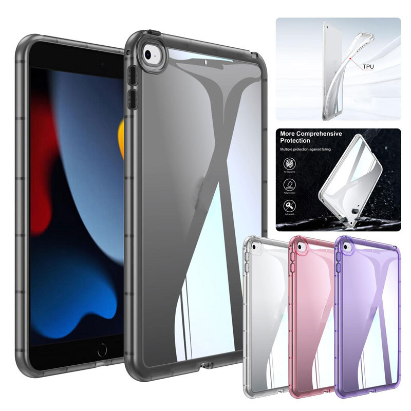 Soft TPU Back Case สําหรับ ไอแพด Gen12 11 10 Air 6 7 8 Pro 11 Mini 4 5 6 7 Gen 5 6 7 8 9 Air1 2 4 5 Clear กันกระแทก