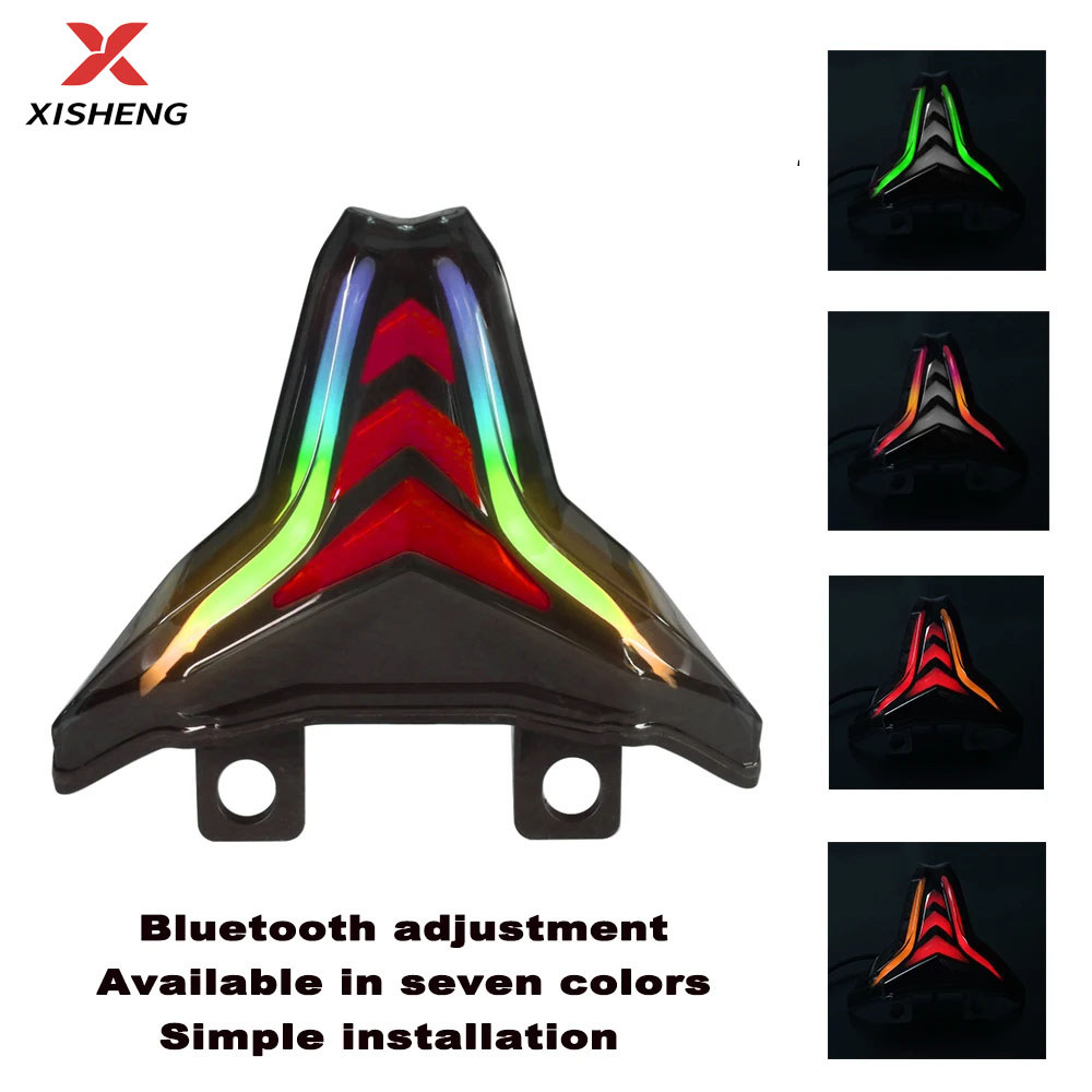 KAWASAKI สําหรับKawasaki Ninja400 NINJA250 ZX4R/RR ZX6R Z1000 ZX25Rปรับปรุงสั้น-หางบลูทูธLEDไฟท้ายไห