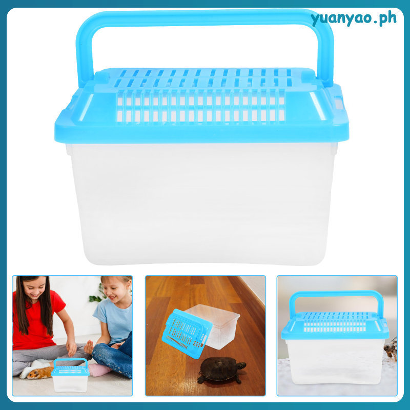 Is Turtle Terrarium Enclosure Fish Tank Aquarium Clear Kids Small Carrier for Travel yuanyao