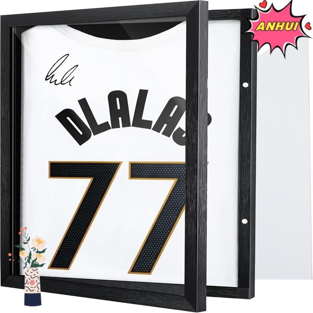 ANHUI Jersey Frame Display ,แก้วอะคริลิค Magnetic Attraction Football Shirt Frame, Gift 1313 นิ้ว 1814 นิ้ว สีดํา Display Sports Uniform