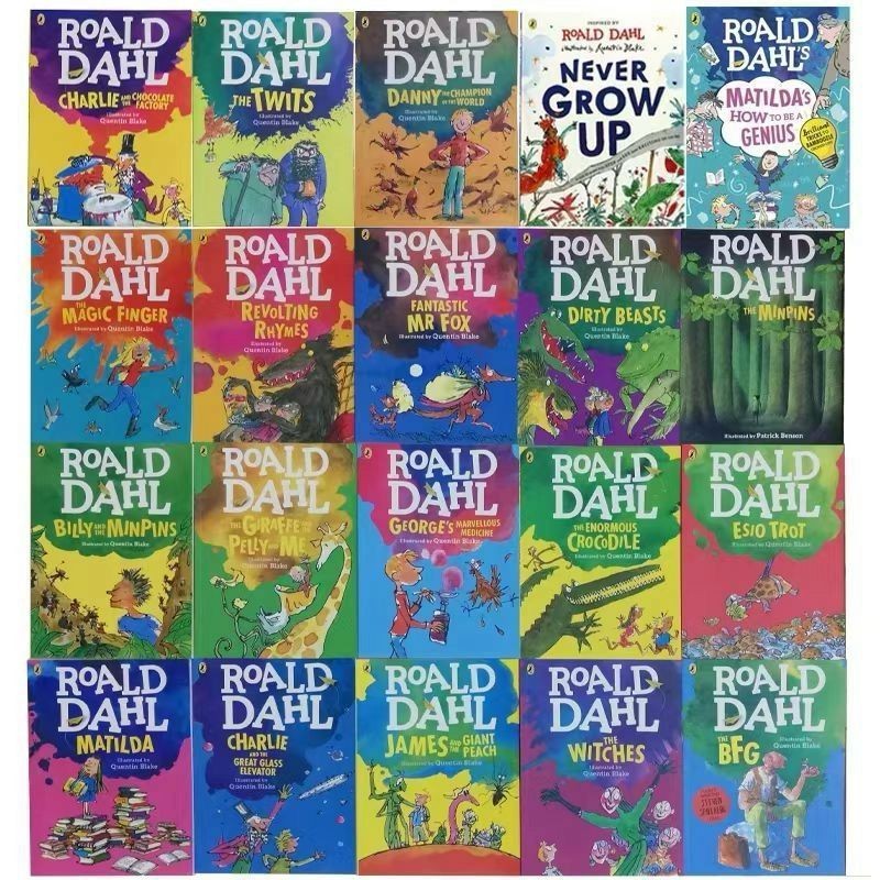 เครื่องเสียง Dahl 20 เล่ม Roald ทาสี Dahl Full Color Roald English KISP