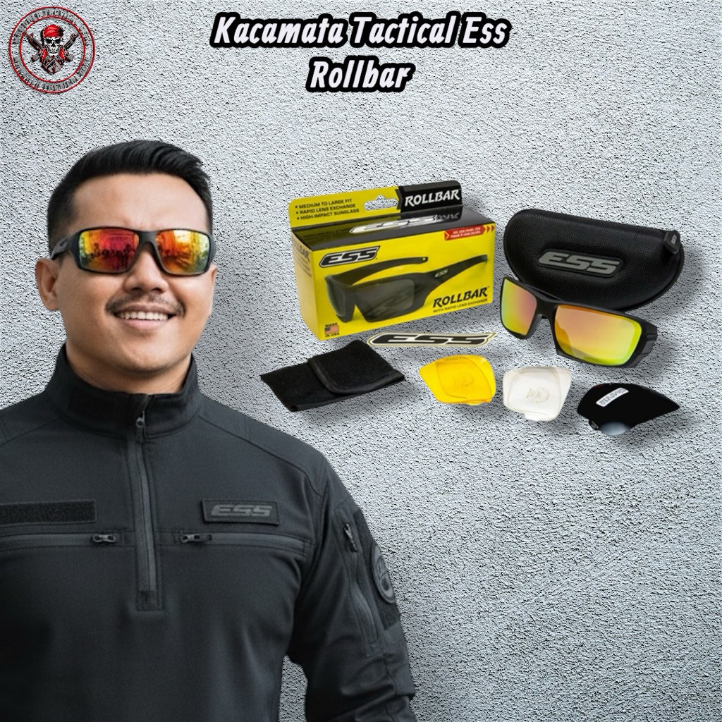 แว่นตายุทธวิธี ESS Rollbar | แว่น ess Rollbar สีดํา