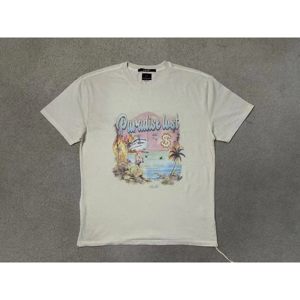 เสื้อยืดแขนสั้นผ้าฝ้ายแท้ Ksubi