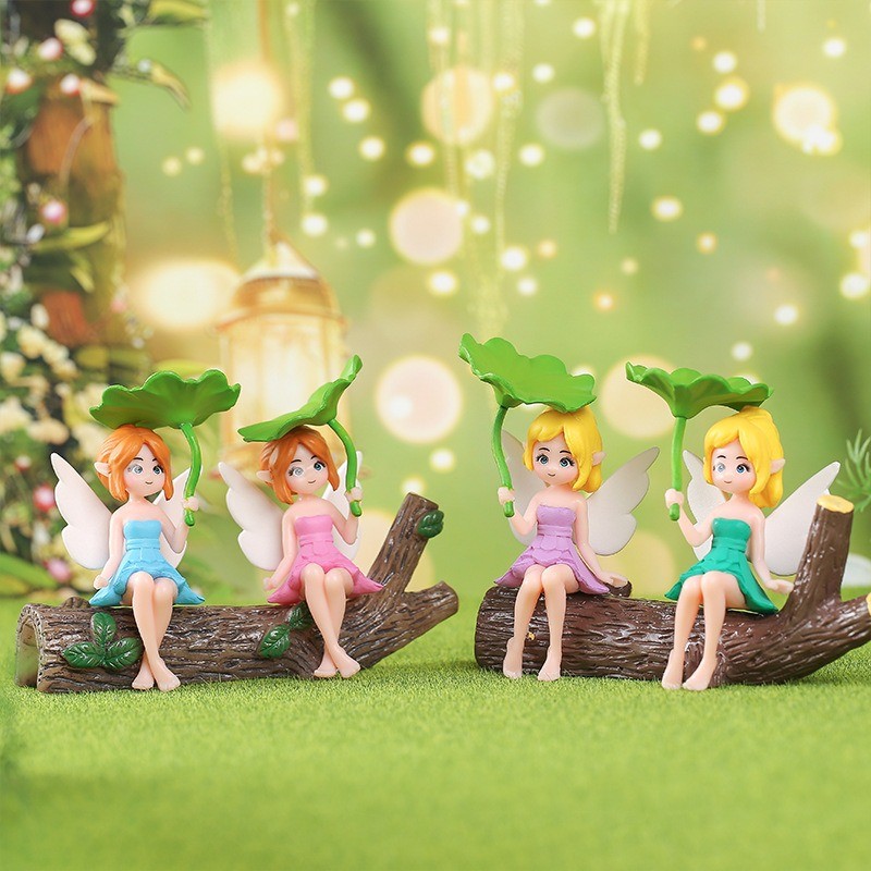 Creative Lotus Leaf Fairy สาวเรซิ่นเครื่องประดับ Mini Desktop Decor เจ้าสาวปาร์ตี้โปรดปรานอุปกรณ์