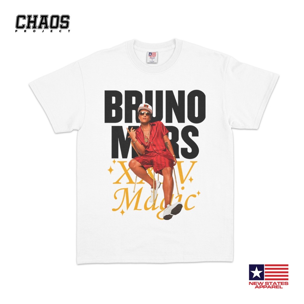 เสื้อยืด Bruno Mars Unisex - 24k Magic | เสื้อยืด Merch