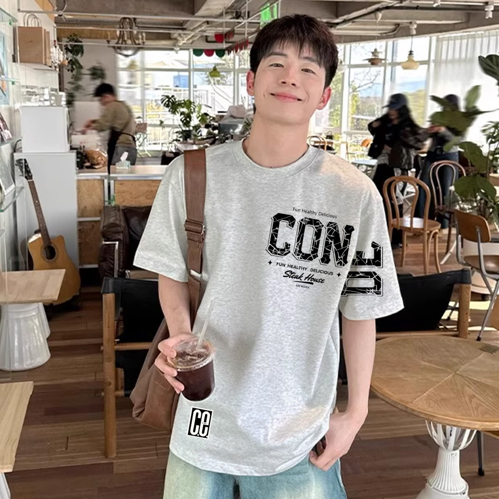 [UT]ขายดี🔔เสื้อยืด โอเวอร์ไซส์ เสื้อยืดแฟชั่น ลาย"CON DE"คอกลม การ์ตูน ผ้าคอตตอน100% สไตล์อเมริกัน สตรีท สไตล์เกาหลี