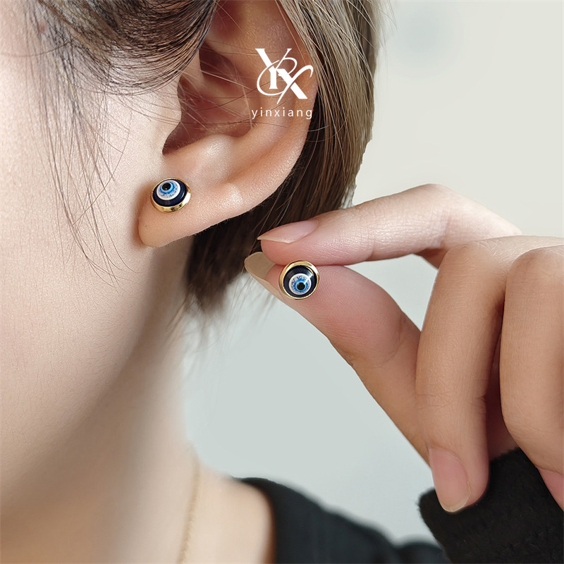YX Evil Eye ชุดเครื่องประดับ Boho สไตล์ Y2K สร้อยคอนิกซีลและต่างหู สำหรับงานปาร์ตี้ ราคา ถูกที่สุด ดีลบีเคเค แกลเลอรีภาพที่ 5
