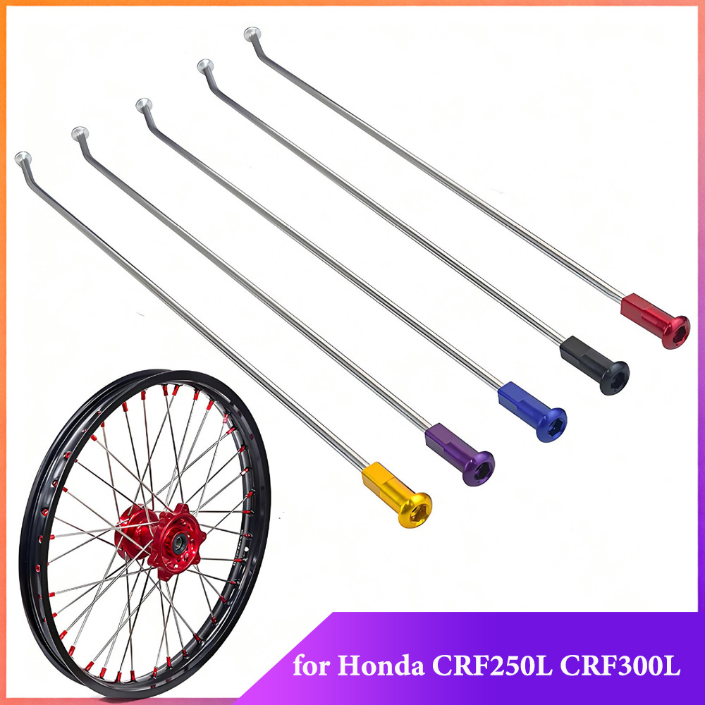 10PCS รถจักรยานยนต์ Dirt Bike ด้านหน้าด้านหลังล้อขอบชุด Spoked Protector Wraps สําหรับ Honda CRF250L