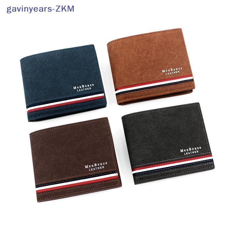 [gavinyears] Short Men Wallets Zipper Coin Pocket Slim Card Holders Male Purses High Quality Leather Mens Wallet Money Clip [TH] - รูปที่ 3