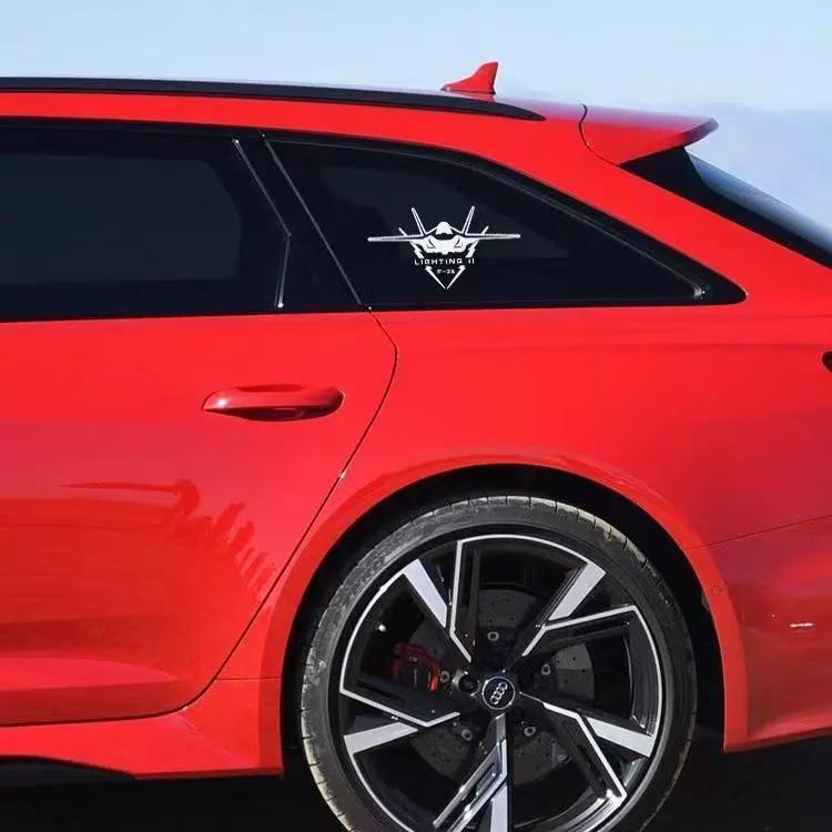 SGLink F35 Fighter Joint Strike Fighter Lightning 2 แกะสลักรุ่นสติกเกอร์รถสติกเกอร์ไฟฟ้ารถคอมพิวเตอร