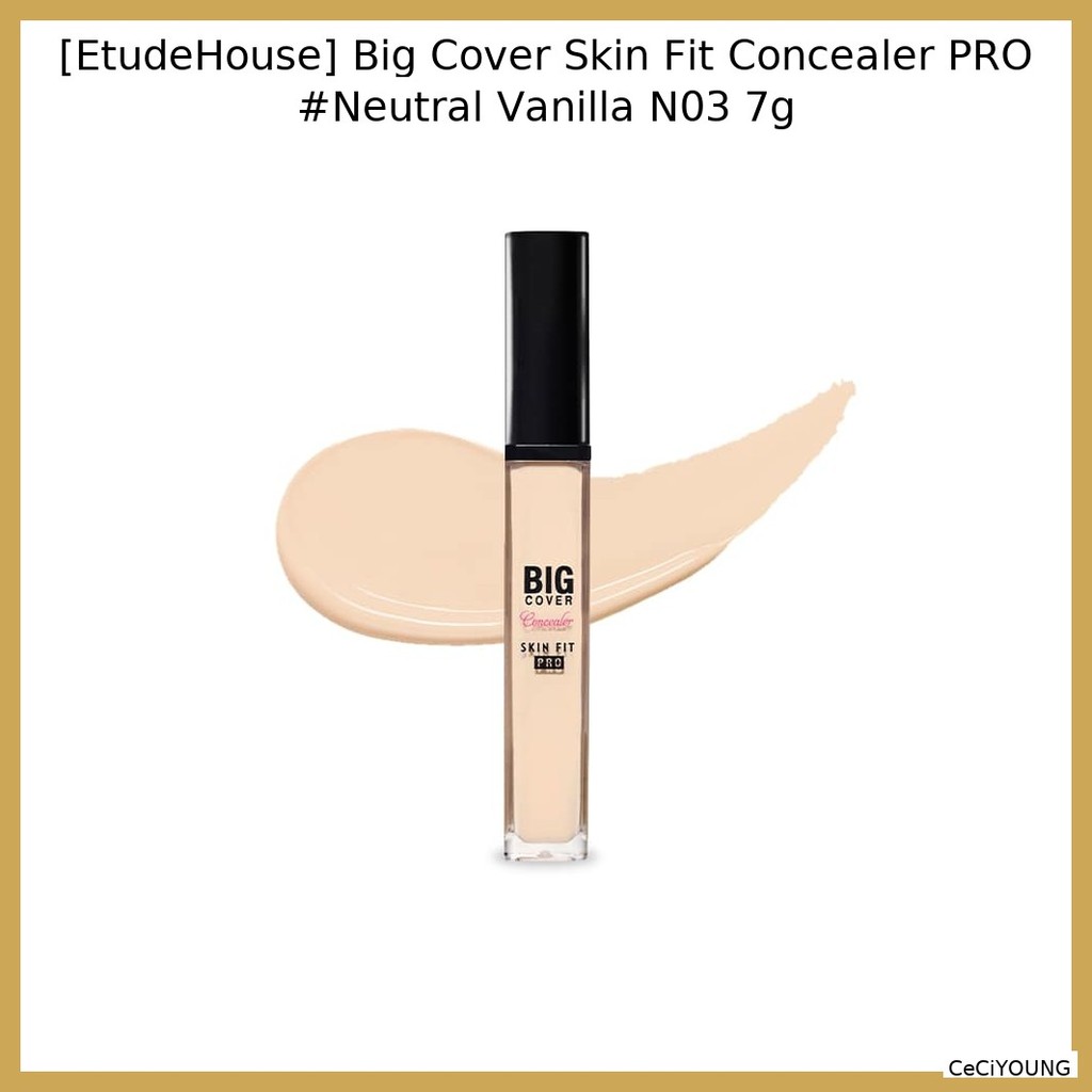 [EtudeHouse] คอนซีลเลอร์ Big Cover Skin Fit PRO #Neutral Vanilla N03 7g / คอนซีลเลอร์เกาหลี / Flawle
