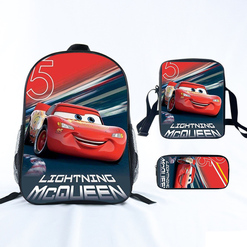 กระเป๋าเป้สะพายหลังโรงเรียน Lightning McQueen สําหรับเด็กผู้ชาย - กระเป๋าเดินทางสําหรับเด็กน้ําหนักเ