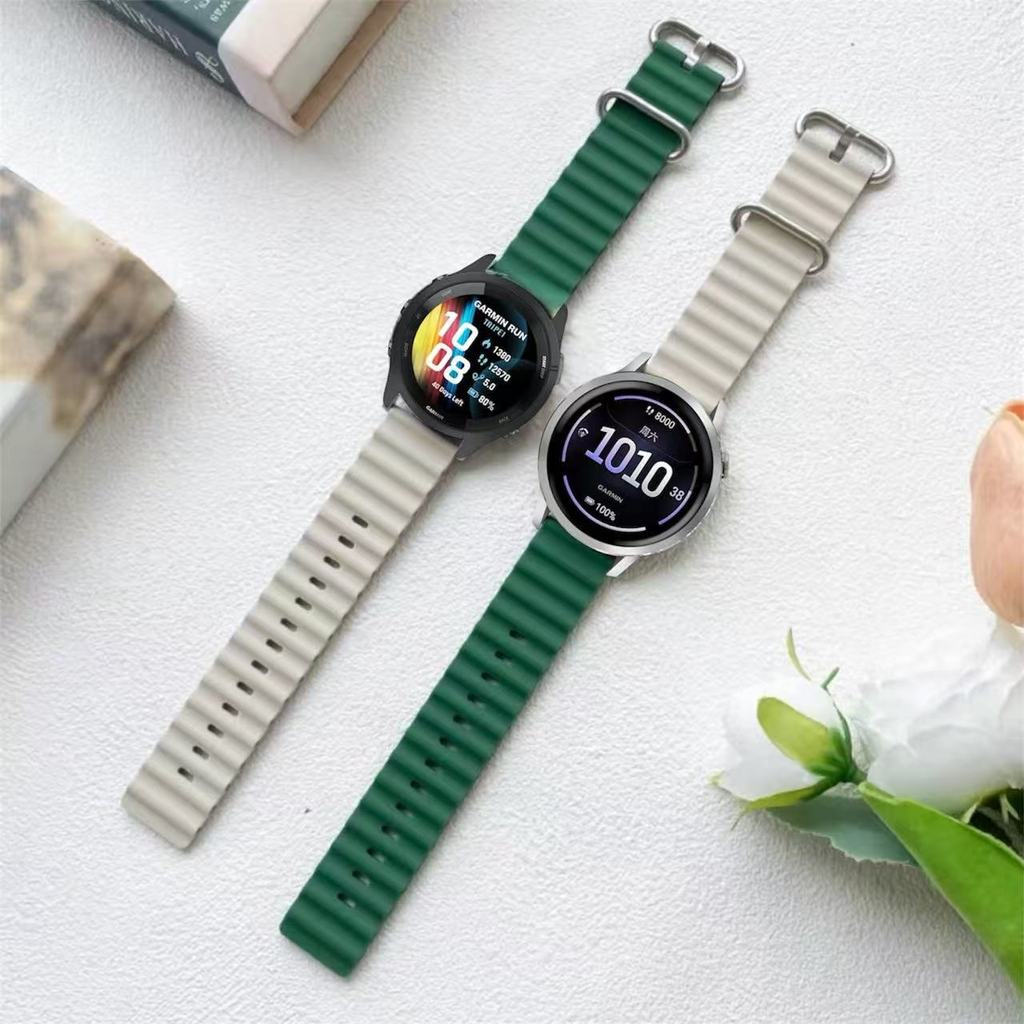 สายนาฬิกาGarmin venu4 45mm venu3 45mm venu2 45mm forerunner570 47mm 265 255 vivoactive4สาย22mm