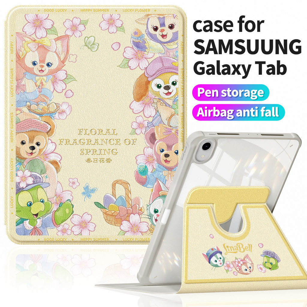 เคส Samsung Tab A9+ 11 | หนังพิมพ์ลายสุนทรียศาสตร์เกาหลีให้ความรู้สึก | ทนสิ่งสกปรกและกันกระแทก | อะคริลิค Hard Back Casing Tab A9 8.7" 360°A1437 ฤดูใบไม้ร่วง