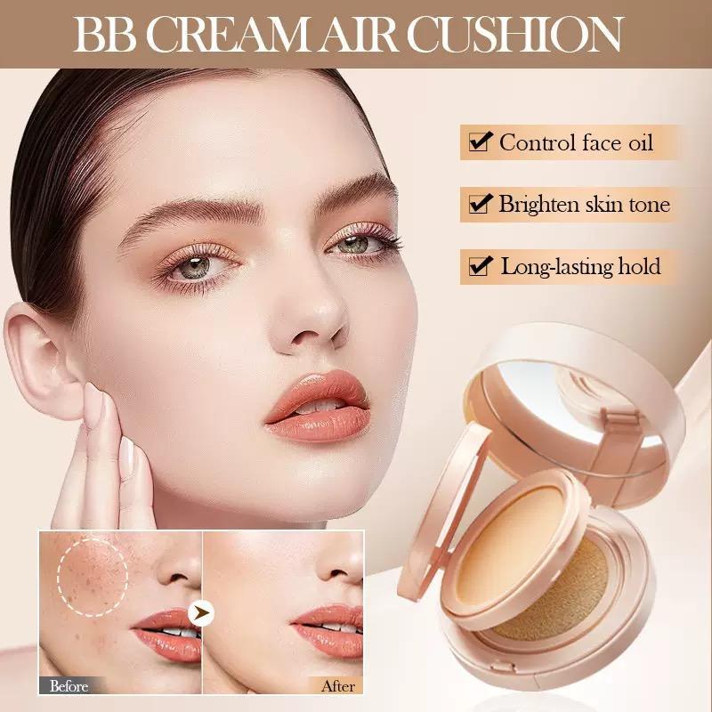 2 in 1 Air Cushion BB Double-Layerคอนซีลเลอร์ชุดเหมาะสําหรับFull Faceใช้สีชมพูFilled Liquid Foundati