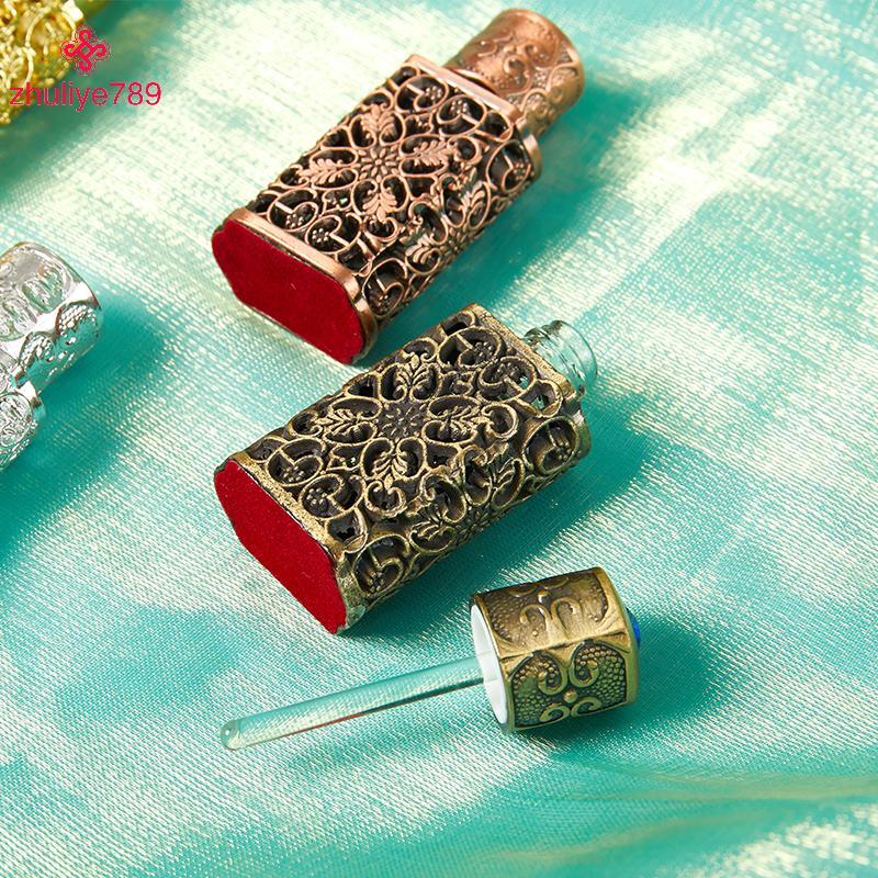<zhuliye789> 1Pc 3ml Antiqued น้ําหอมขวดรีฟิลสไตล์ s Atomizer ขวดน้ําหอม