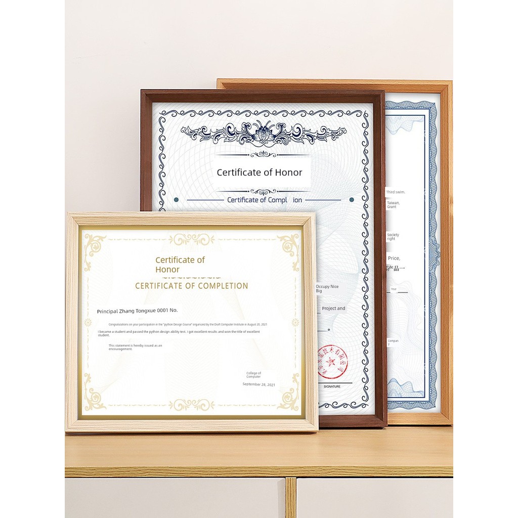 กรอบรูป a3 กรอบรูป a2 A4 กรอบใบรับรองกรอบรูปแพลตฟอร์ม High-End ที่ได้รับอนุญาตหนังสือกรอบเอกสารกรอบใ