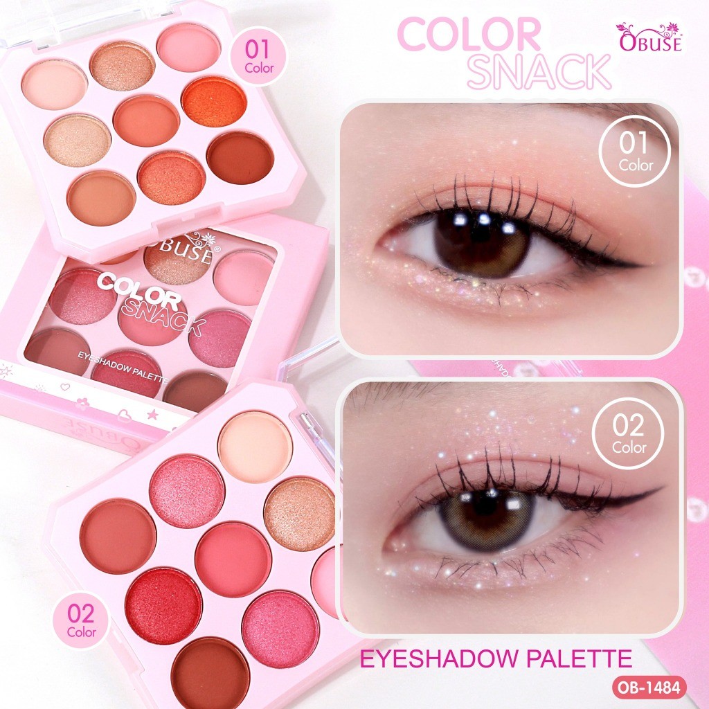 Obuse Sweet Heart Highlight & Blusher #OB1485 โอบิวซ์ สวีท ฮาร์ท ไฮไลท์ & บลัช