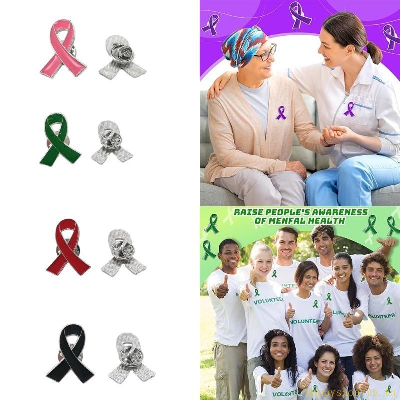 เข็มกลัดริบบิ้นสีชมพู HSV เพื่อสร้างความตระหนักเกี่ยวกับโรคมะเร็งเต้านม เข็มกลัดอกเสื้อขนาดเล็ก