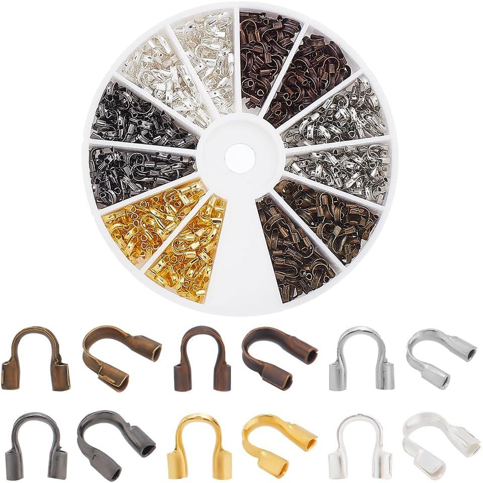 คลิปปกป้องสาย 540 ชิ้น 6 สี สำหรับสร้อยข้อมือและสร้อยคอมากกว่า 540 ชิ้นในหลายสี