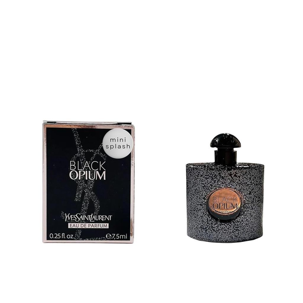 Yves Saint Laurent Black Opium น้ําหอมสําหรับผู้หญิง Mini EDP Splash 0.25 ออนซ์