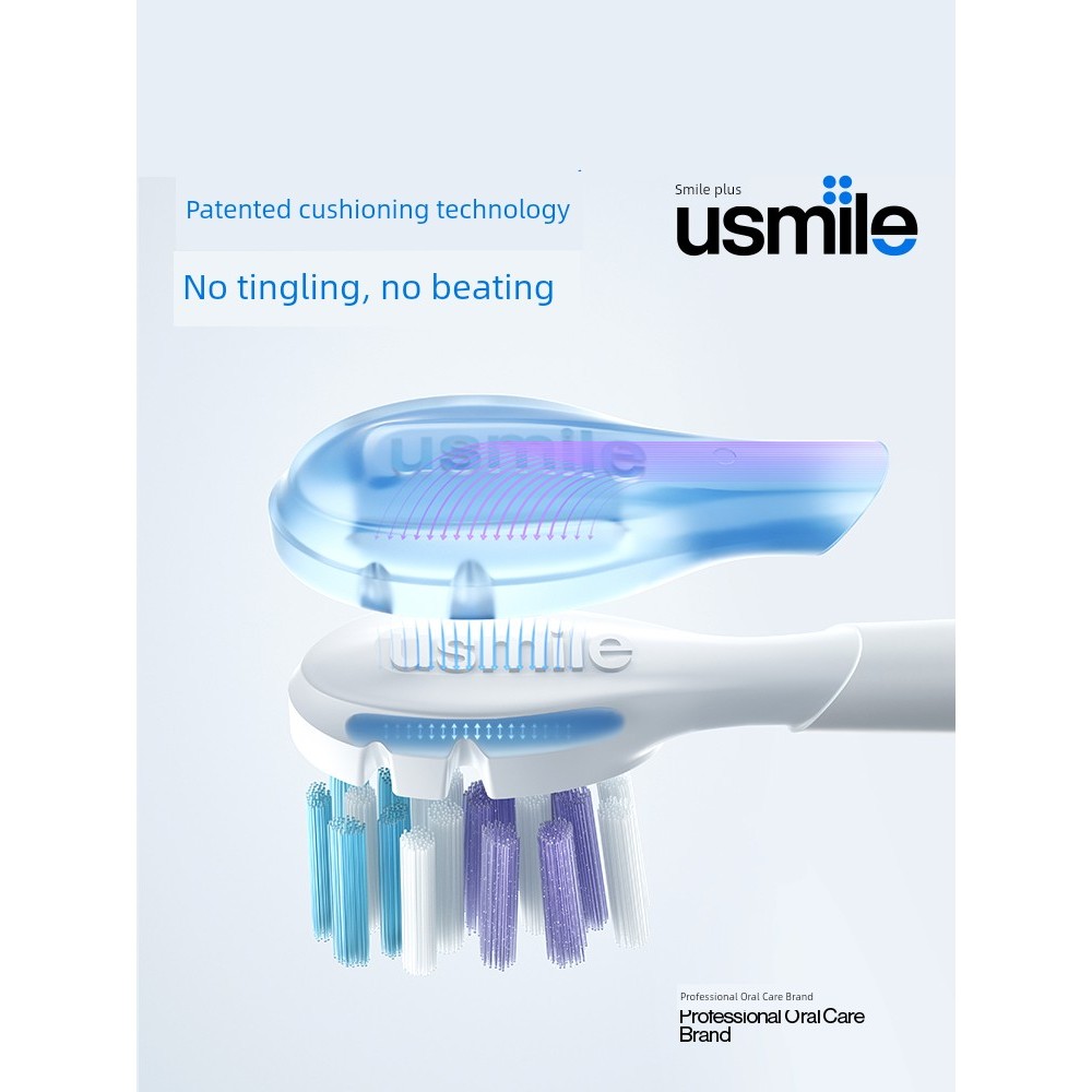 Smile Plus usmile หัวแปรงเหมาะสําหรับแปรงสีฟันไฟฟ้าสําหรับผู้ใหญ่เปลี่ยนหัวนุ่มขนแปรงซีดจางหัวแปรงสี
