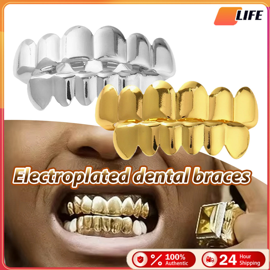 เก็บปลายทาง！ฟันฮิปฮอป เครื่องประดับทันตกรรมที่ถอดออกได้ hip hop teeth grillz ใส่ง่าย สำหรับปาร์ตี้ ฮ