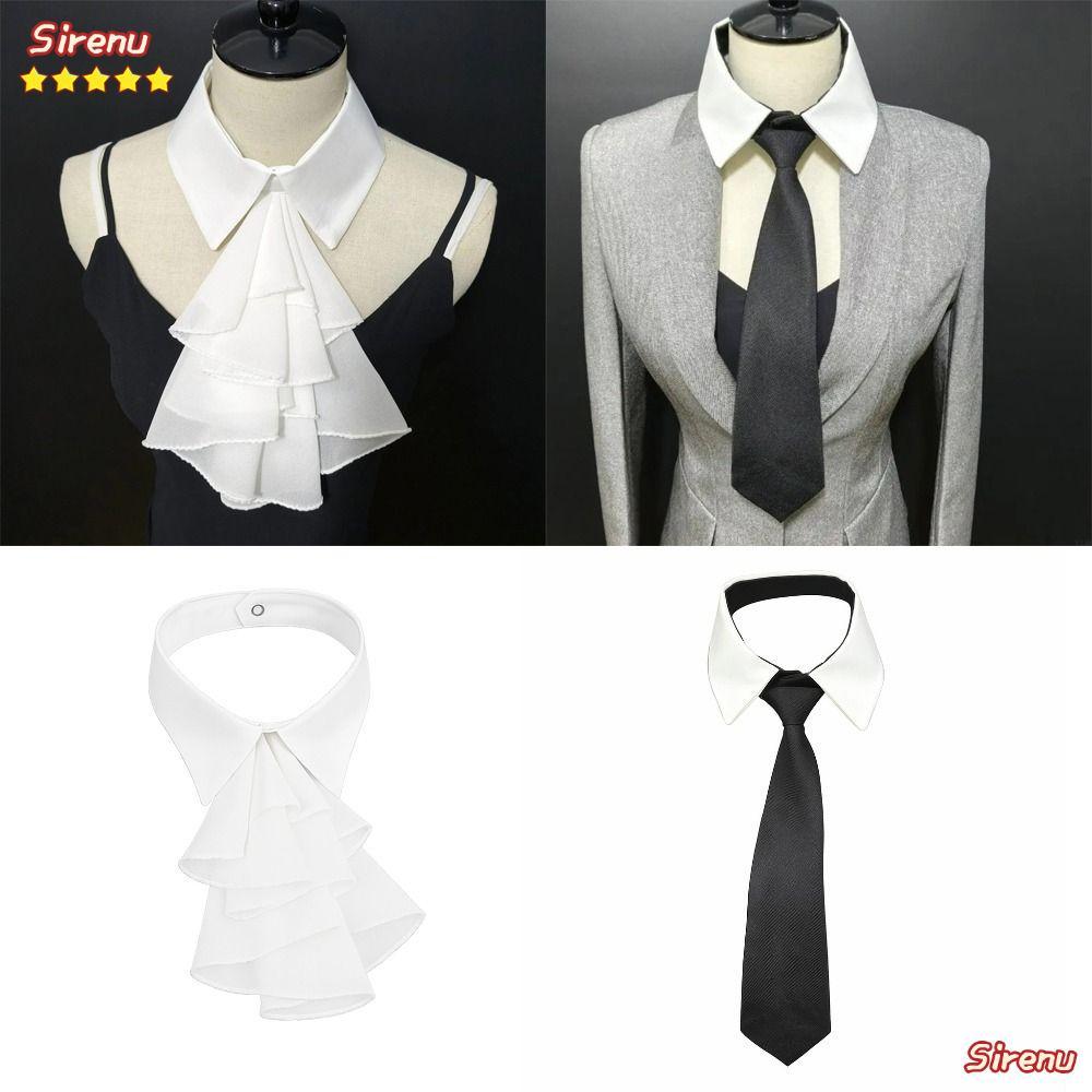 ไซเรนUZV ปลอกคอมuti-layered หรูหรา ออกแบบให้ถอดได้ง่าย ใช้เป็นเนคไทหรือนวมคอ เหมาะสำหรับคอสเพลย์และก