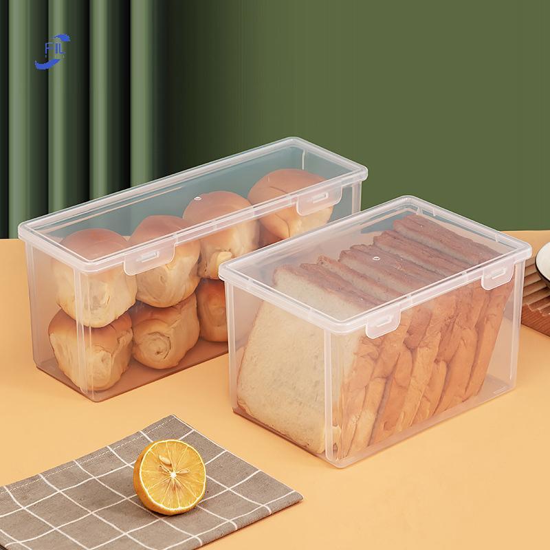 FIL ขนมปังคอนเทนเนอร์กล่องเก็บโปร่งใสพร้อมฝาปิดกรณีคอนเทนเนอร์เค้ก Airtight กล่องขนมปังกล่องเก็บเครื่องมือบ้าน