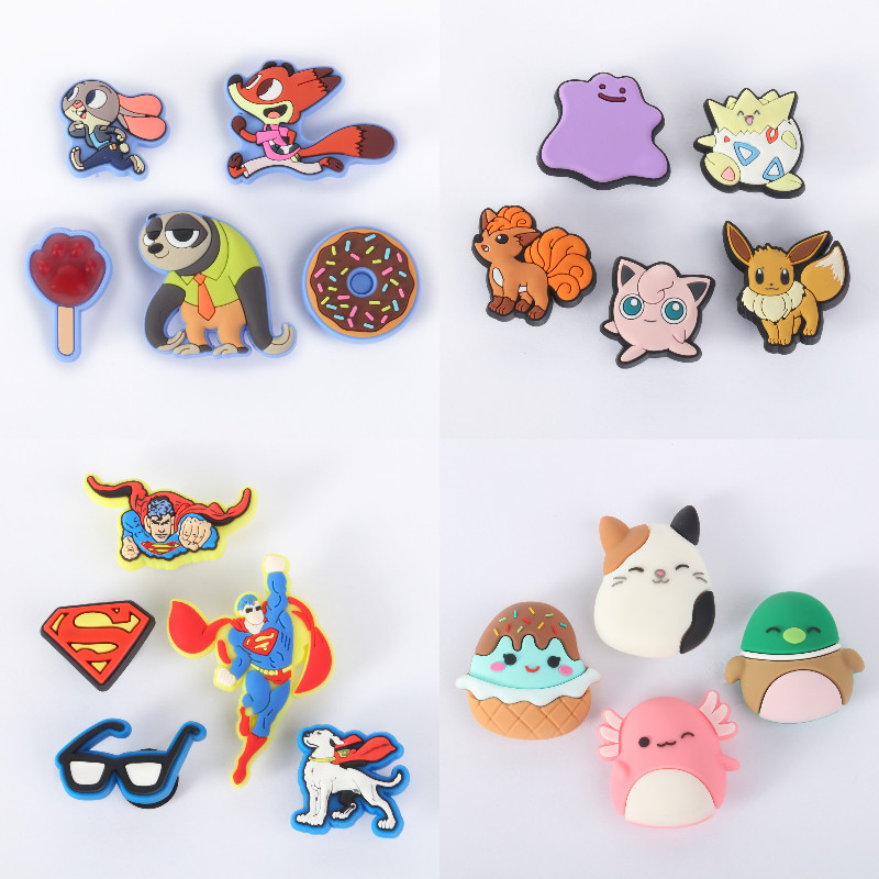 หัวเข็มขัดรองเท้าดีไซน์ Miss Zoe Jibtz Zootopia สำหรับตกแต่งรองเท้าPokémon