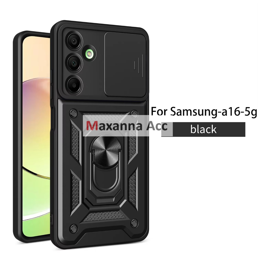 [MAXNA] Case Robot Armor Slide Camera Samsung A16 (5G) / Transformer Ring Open Close Camera Samsung 
