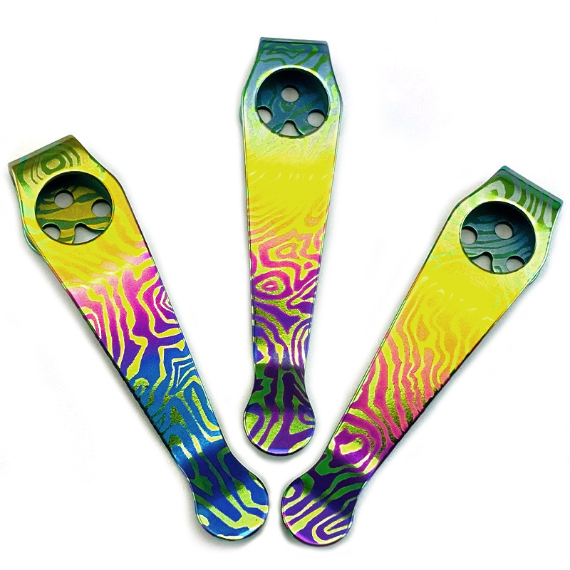 Spyderco Paramilitary 2 Spider C81 Back Clip C11 Spider C10 Titanium Alloy Back Clip