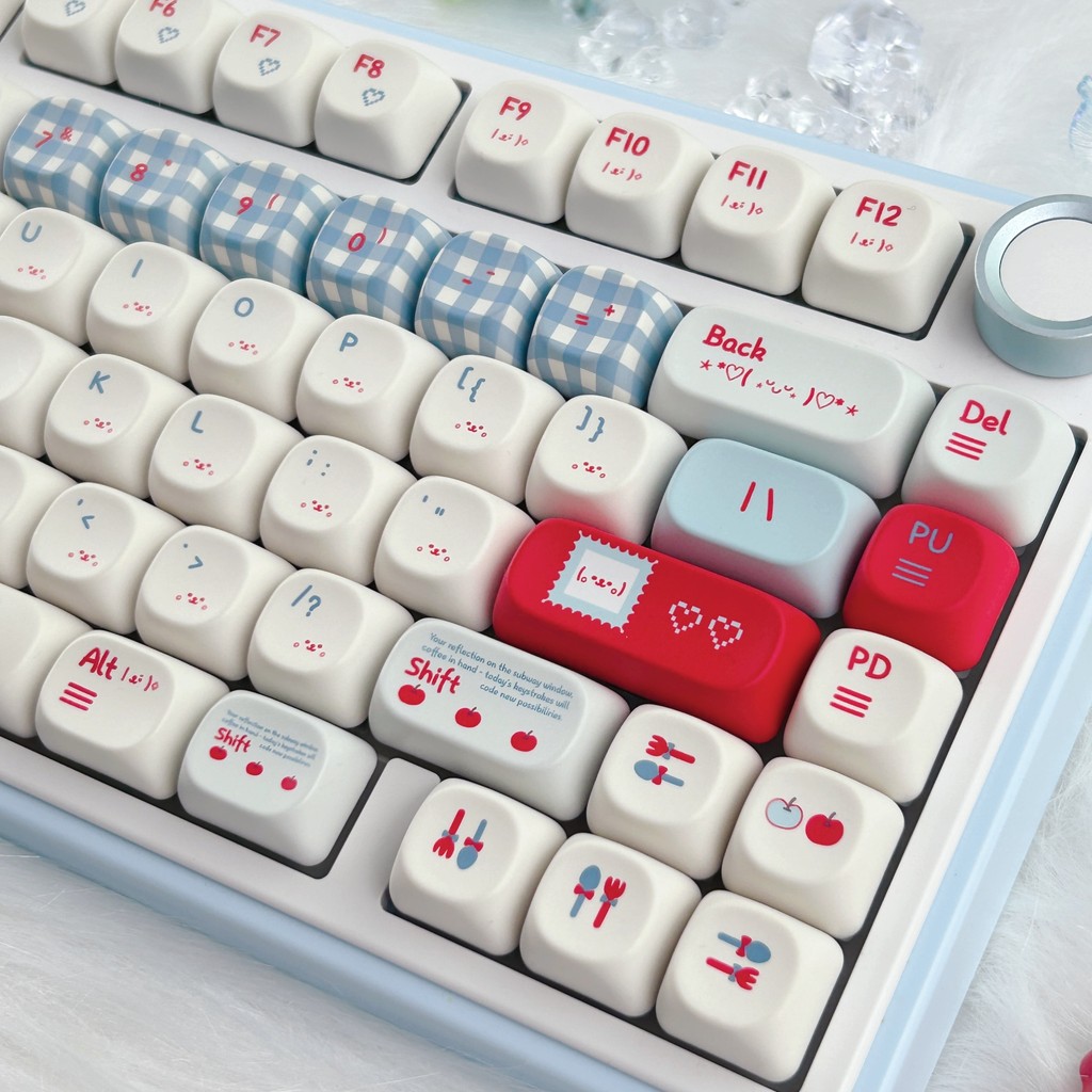 MAIMOOO ผลไม้ Kaomoji Keycap MOA/เชอร์รี่โปรไฟล์ 120 คีย์ PBT Dye Sublimation Aula F75 F99 RK100 การ
