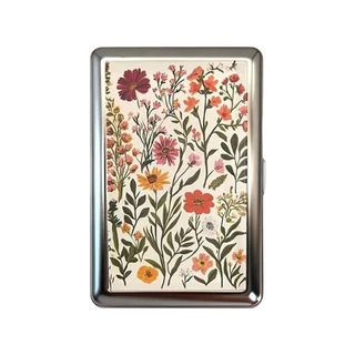 ARRIVEOK Vintage Card ,สไตล์วินเทจอเนกประสงค์ออกแบบโลหะ,Elegant Easy SnapโลหะวัสดุMulti-function Cash ID Card Holder