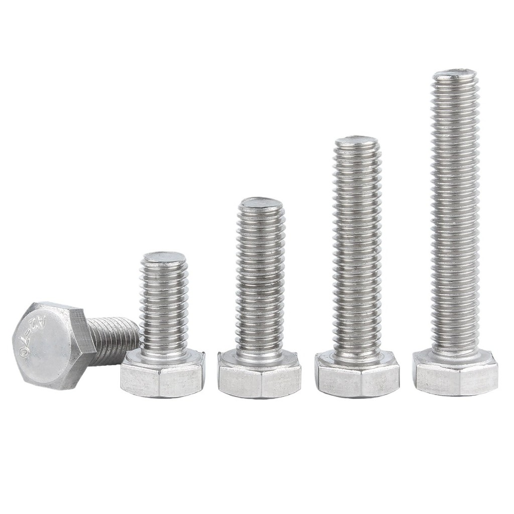 (สลักเกลียวหกเหลี่ยมสกรูหกเหลี่ยมสแตนเลส 304 M3/M4/M5