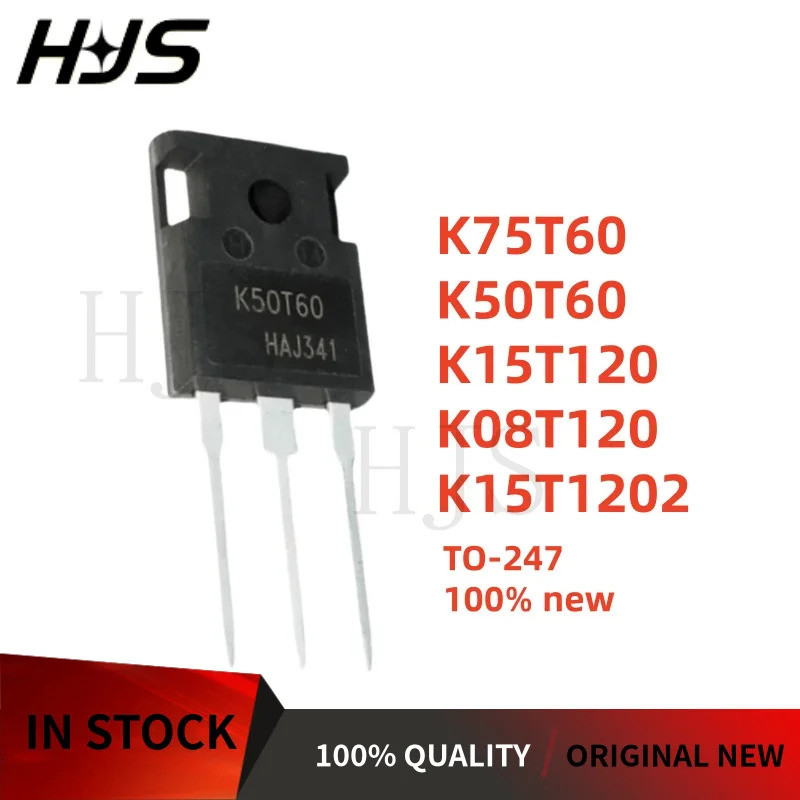 5PCS K08T120 K15T120 K15T1202 K75T60 K50T60 TO-247 08T120 15T120 15T1202 75T60 50T60 Field Effect ทร