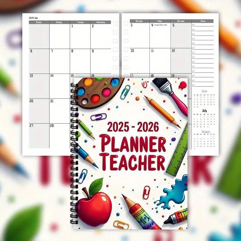Ready Stock 2025-2026 A5 Teacher Planner รายเดือน To-do พร้อม Weekly Matters และ Schedule NDHC