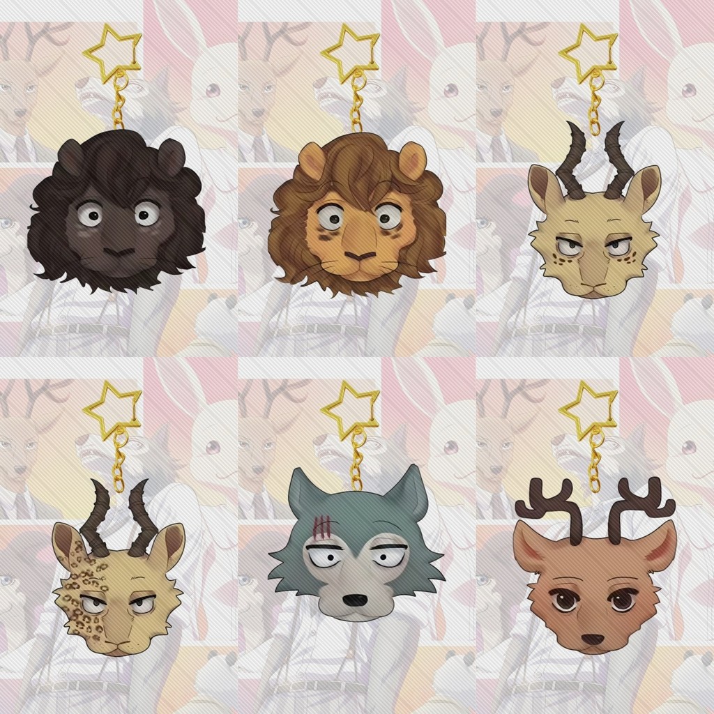 6 ซม.ร้อนอะนิเมะ BEASTARS อะคริลิคพวงกุญแจคอสเพลย์ Charm ตัวอักษรเครื่องประดับอุปกรณ์เสริม Good Chri