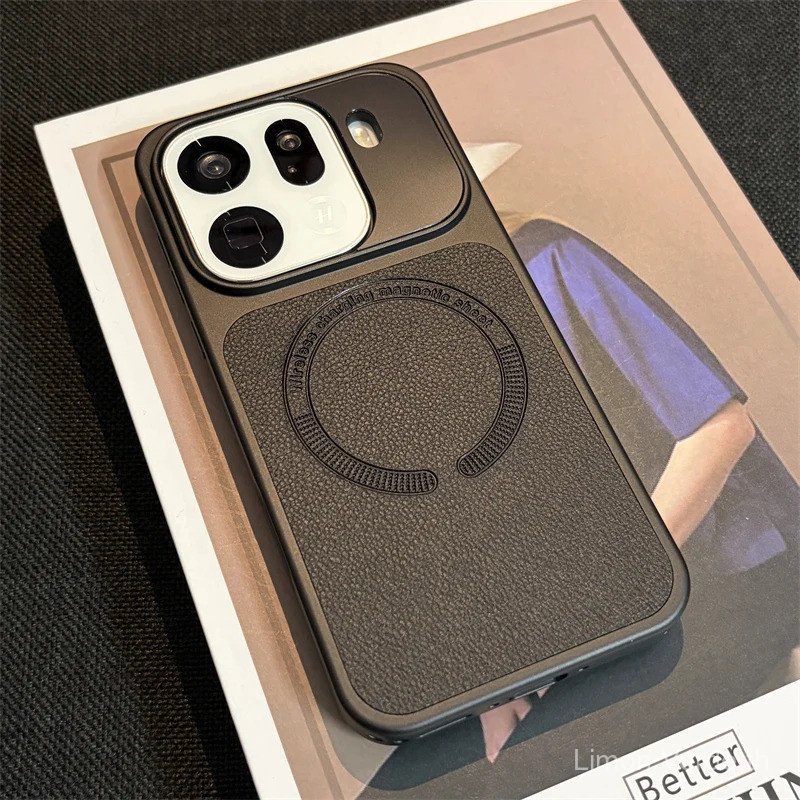 เคสหรูหราสําหรับ Oppo Find X9 X9Pro หนัง PU แม่เหล็ก PC Hard ฝาหลังเกราะป้องกัน