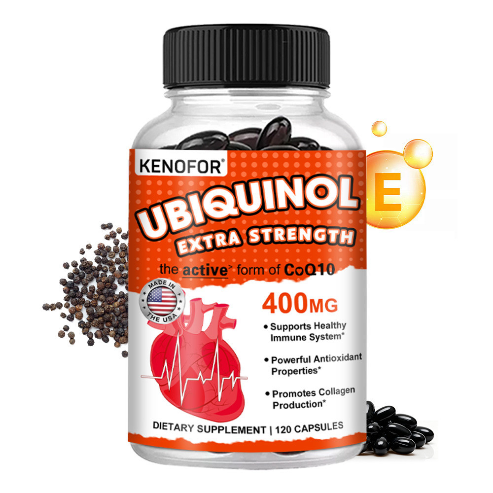 อาหารเสริม Kenofor Coenzyme Q10 - อุดมไปด้วยวิตามินอี รองรับสุขภาพหัวใจและหลอดเลือด ส่งเสริมการผลิตคอลลาเจน เพิ่มระดับพลังงาน และบรรเทาความเมื่อยล้า
