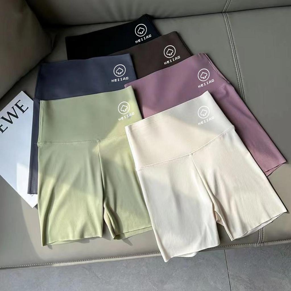 กางเกงขาสั้นผู้หญิง เอวสูง ผ้านุ่ม เลกกิ้งใส่สบาย ดีไซน์เรียบ แมตช์ง่าย ใส่ได้หลายโอกาส - รูปที่ 2
